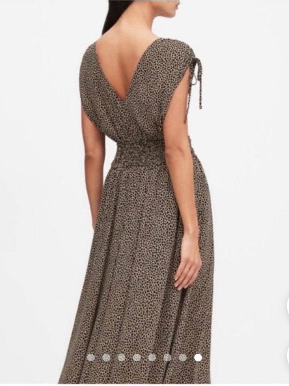 Banana Republic Taupe and Black Leopard-Print Backless Maxi Dress